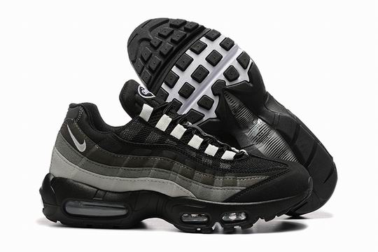 Cheap Nike Air Max 95 Black Grey Men's Shoes-170 - Click Image to Close